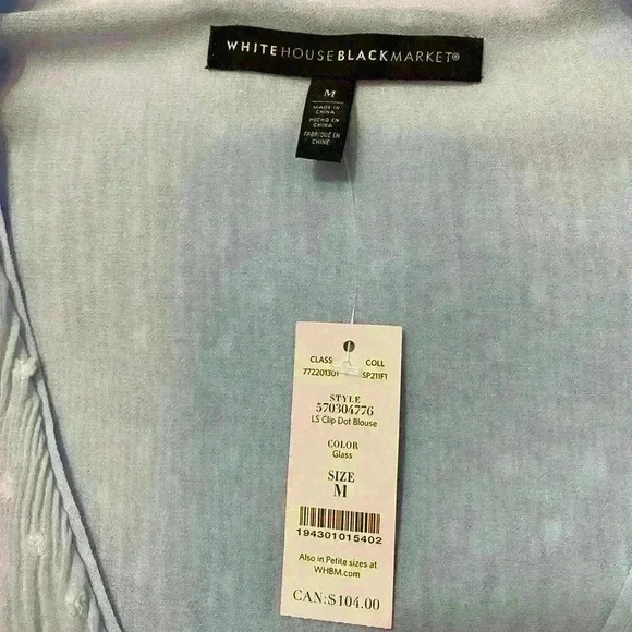 NWT WHITE HAUCE BLACK MARKET BLOUSE SIZE M - Picture 4 of 7